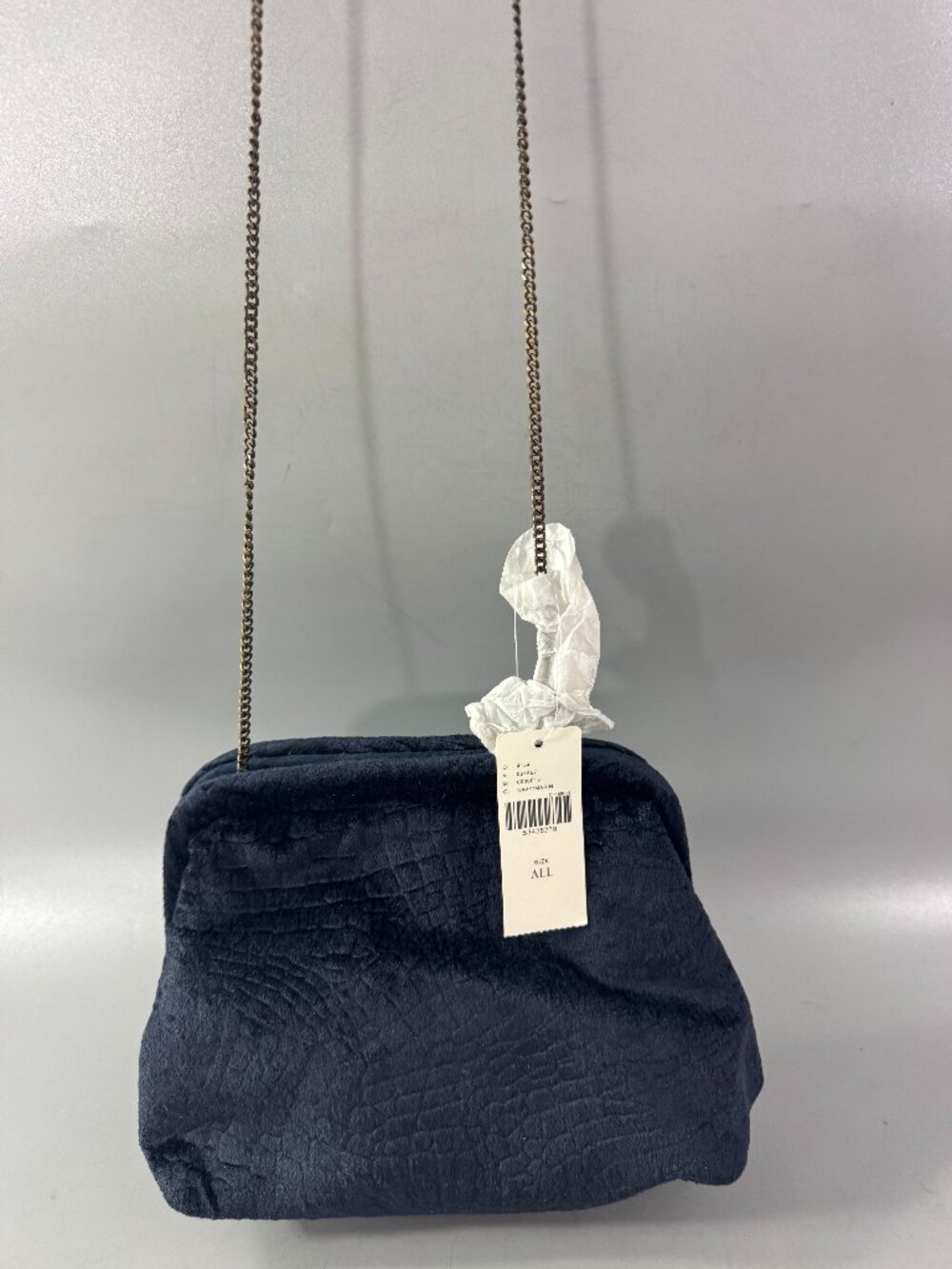 NWT Anthropologie Nave Velvet Purse with Metal Chain